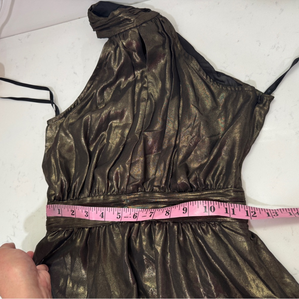 BCBGeneration Metallic Gold and Black Maxi Dress - Picture 11 of 11